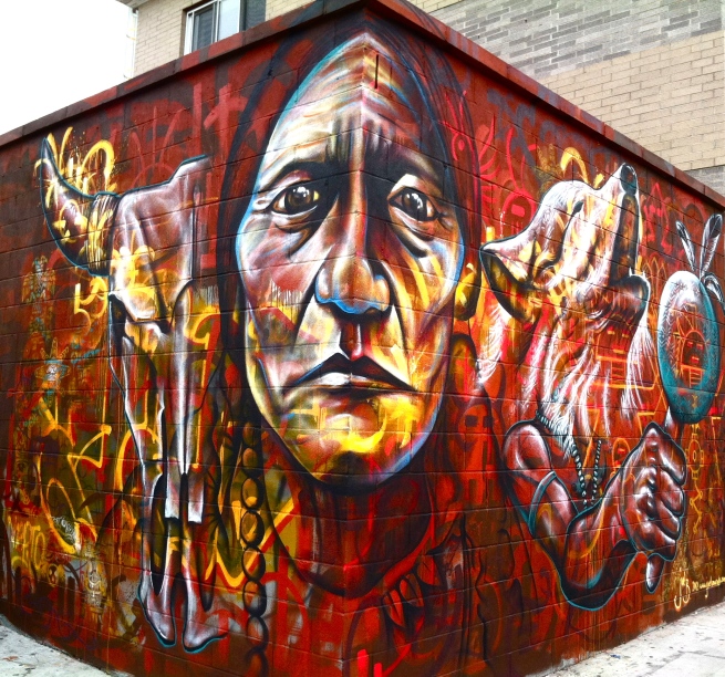 Brooklyn NY 2012: This piece in Bushwick is an homage to one of America's most important heroes, Chief Sitting Bull.