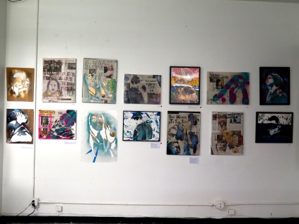 A wall of my Brooklyn students' work at the exhibition